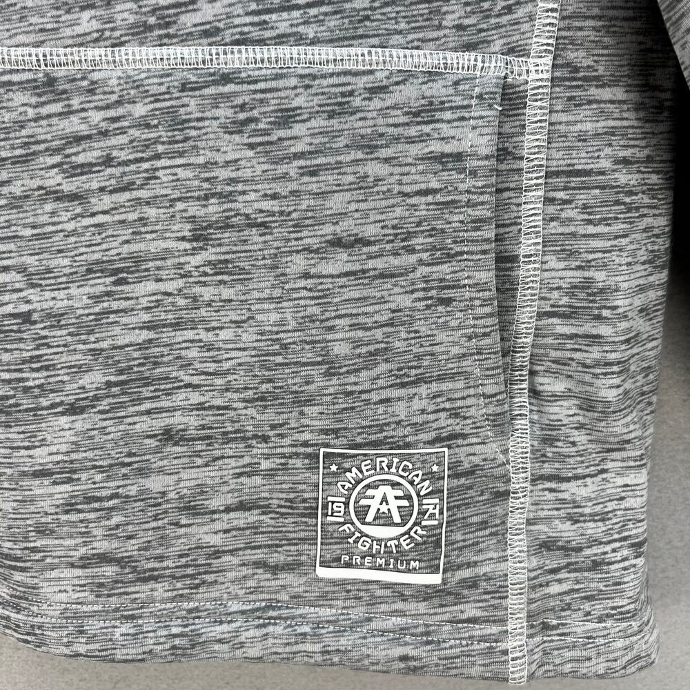 American Fighter Premium Hoodie Men's 2XL Grey Blue Graphic Logo Athletic Fit - Picture 4 of 11